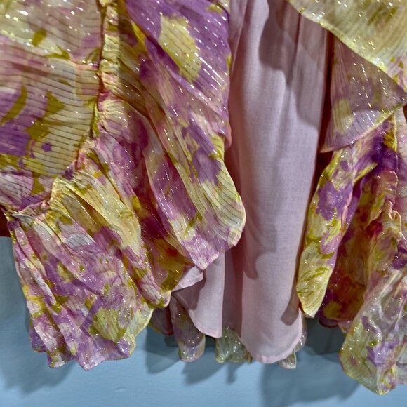 Rococo Sand Floral Print Mini Dress Size: M - Picture 6 of 7